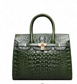 Elegant Genuine Leather Crocodile Pattern Top Quality Luxury Handbags