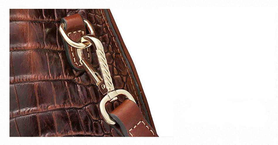 Elegant Genuine Leather Crocodile Pattern Top Quality Luxury Handbags