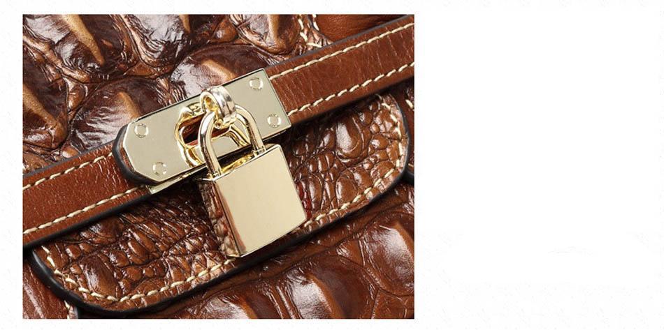 Elegant Genuine Leather Crocodile Pattern Top Quality Luxury Handbags