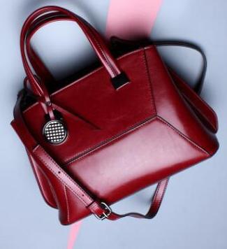 Genuine Leather Soft Oil Wax Tote Handbag Women's Shoulder Bag