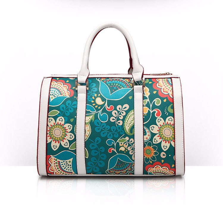 4 Classic Floral Printed High-Grade Tote Handbags