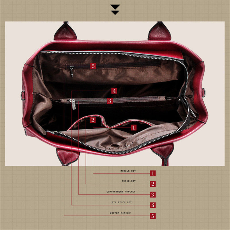 Exqisite Fresh Elegant Genuine Leather Handbag Tote