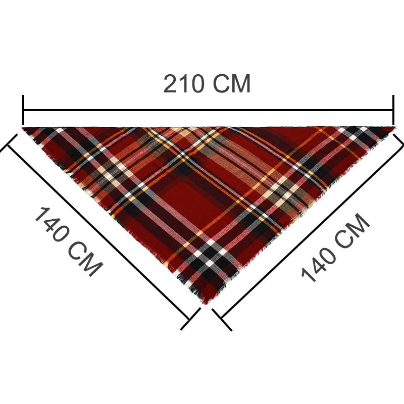 Plaid Pashmina Shawls Cashmere & Wool Scarves For Women