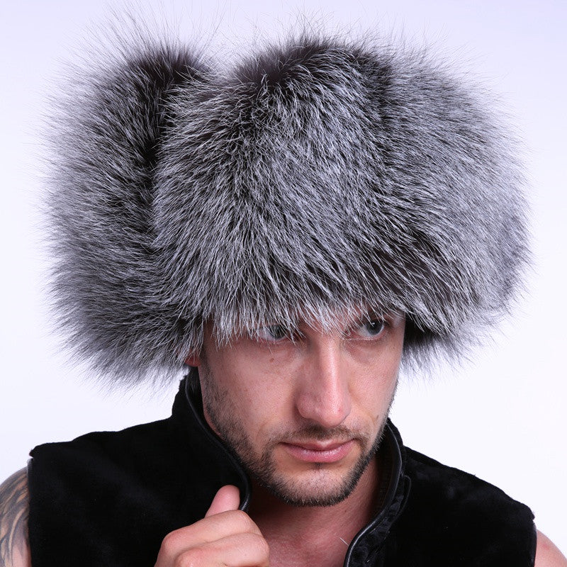 Russian Bomber Leather Fur Winter Hats For Men
