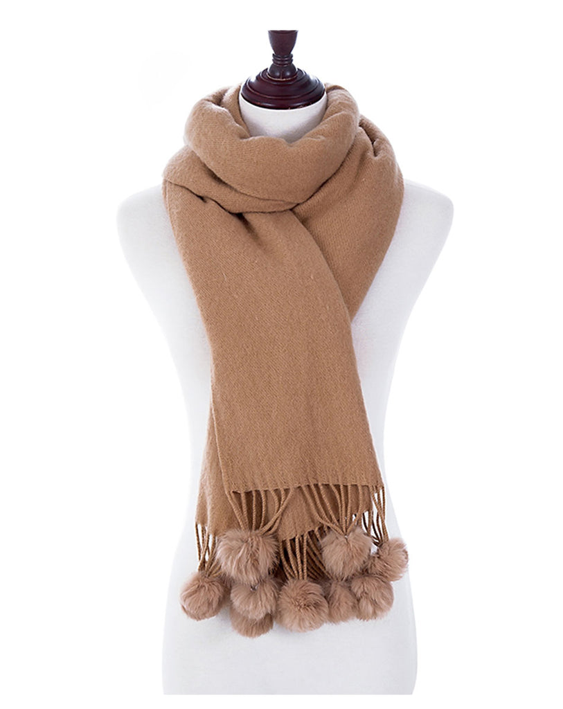 New Fashion Pom Pom Design Winter Scarves For Women