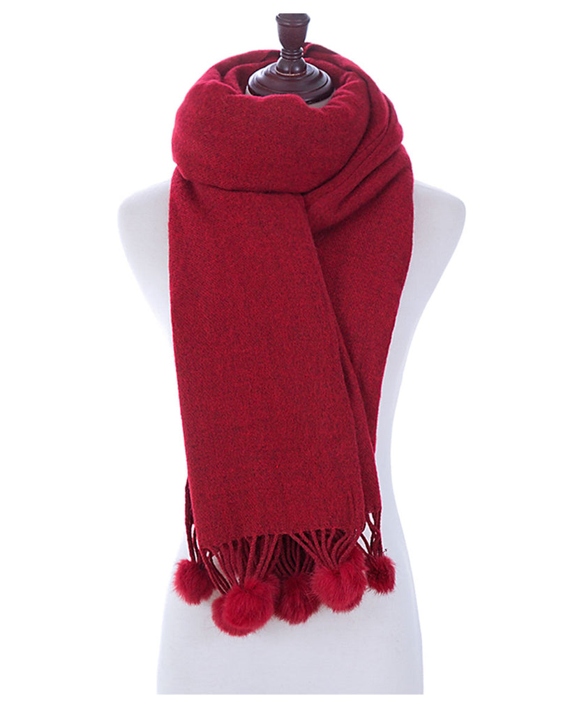 New Fashion Pom Pom Design Winter Scarves For Women