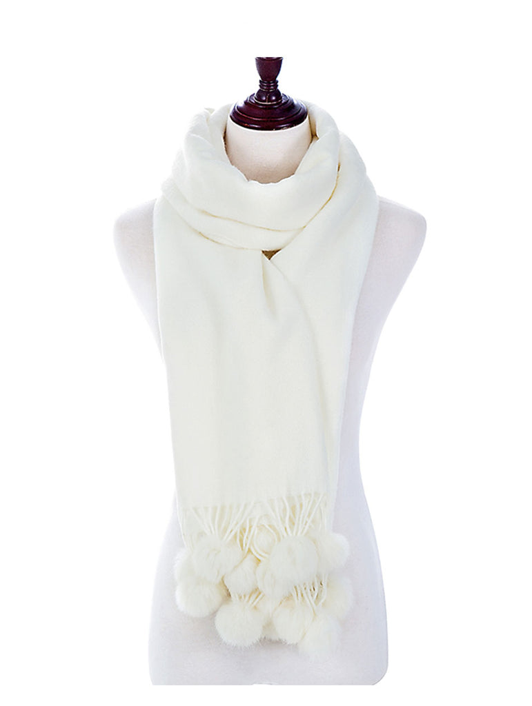 New Fashion Pom Pom Design Winter Scarves For Women