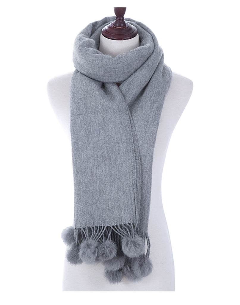 New Fashion Pom Pom Design Winter Scarves For Women