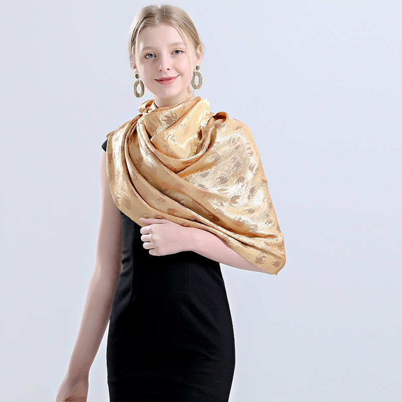 Noble Luxury Elephant Pashmina Silk Scarves