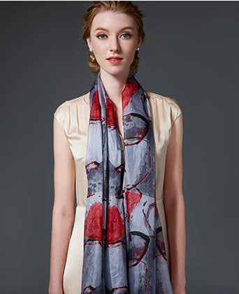 Pure Natural 100% Silk Long Scarves in New Design Pattern