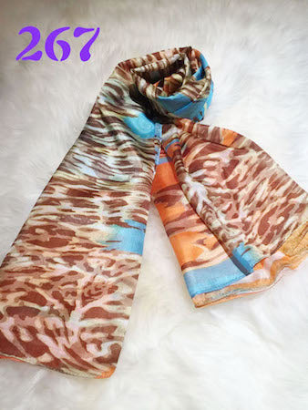 Pure Natural 100% Silk Long Scarves in New Design Pattern