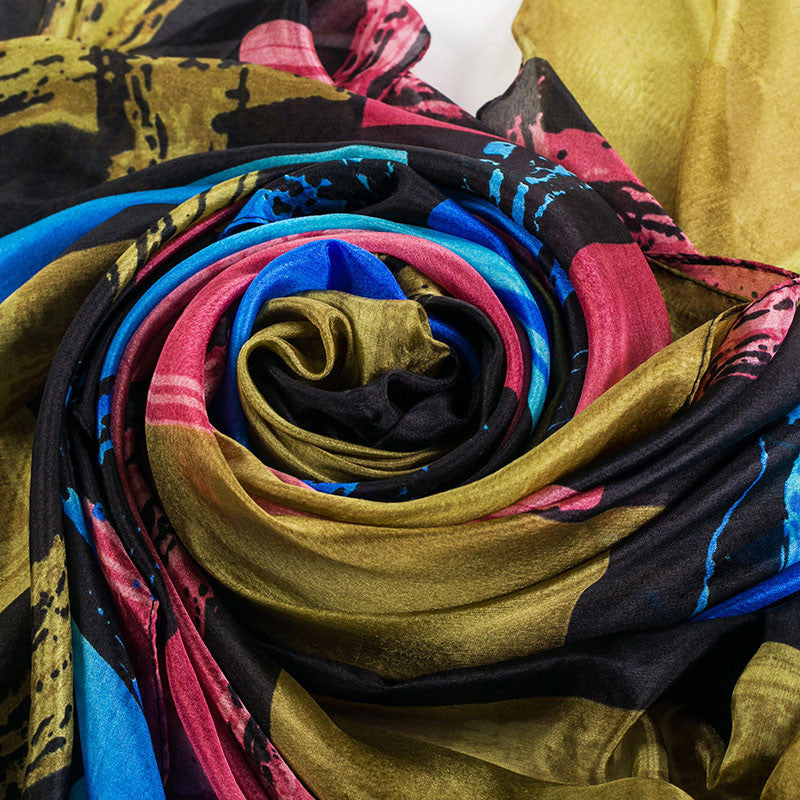 Pure Natural 100% Silk Long Scarves in New Design Pattern