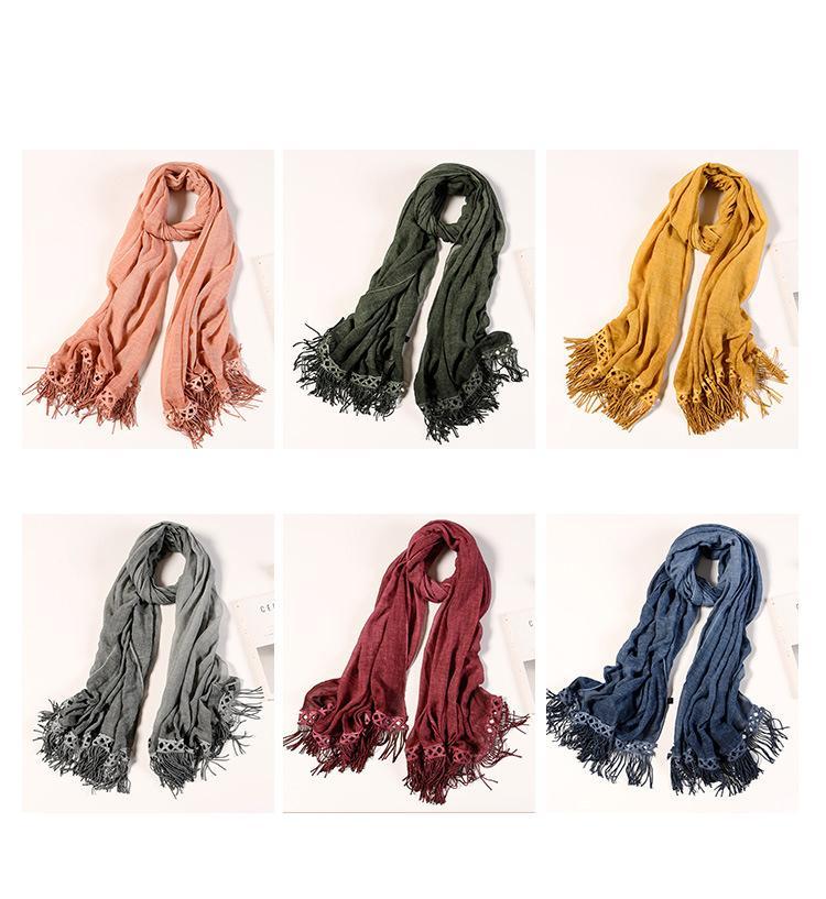 High Fashion  High Quality Large Scarves for Women With Tassel