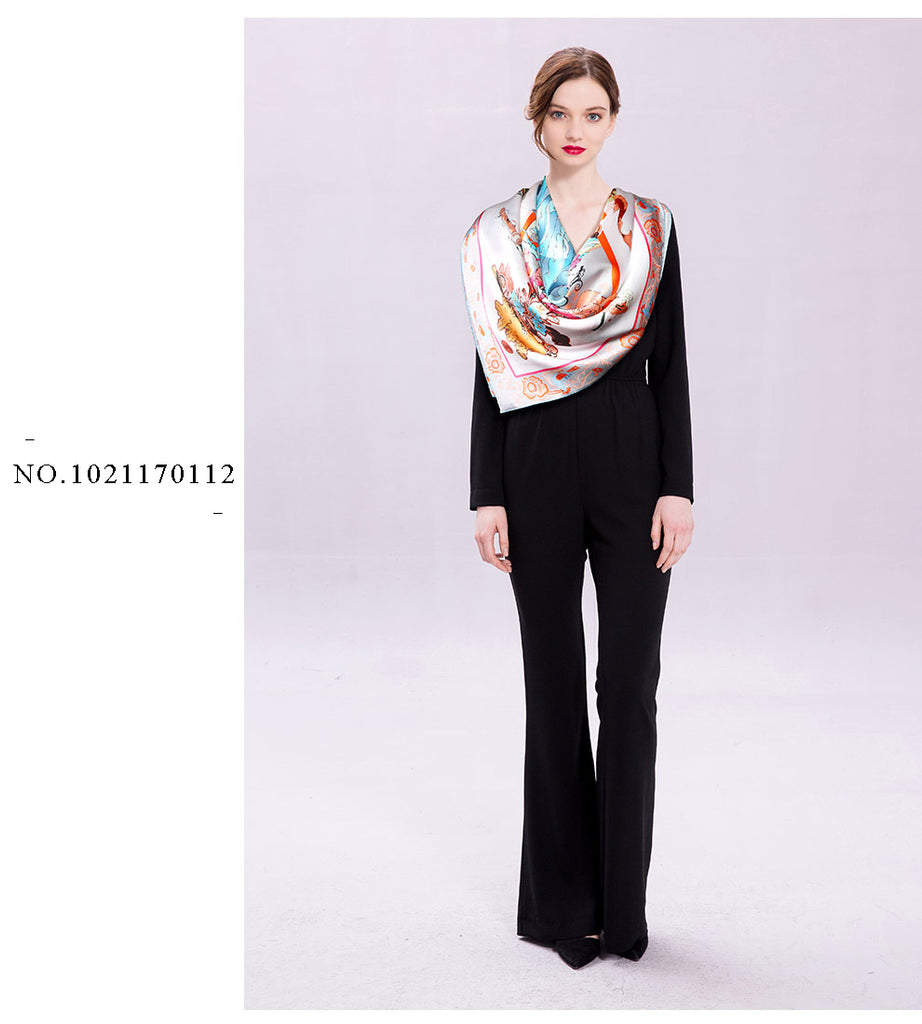 100% Silk New Arrival Elegant Square Scarves