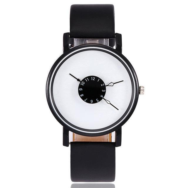 Creative Unisex Quartz Watch With Leather Band