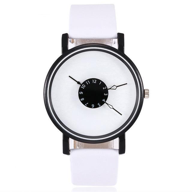 Creative Unisex Quartz Watch With Leather Band