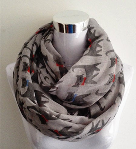 New Fashion Cute Cat Print  Scarves