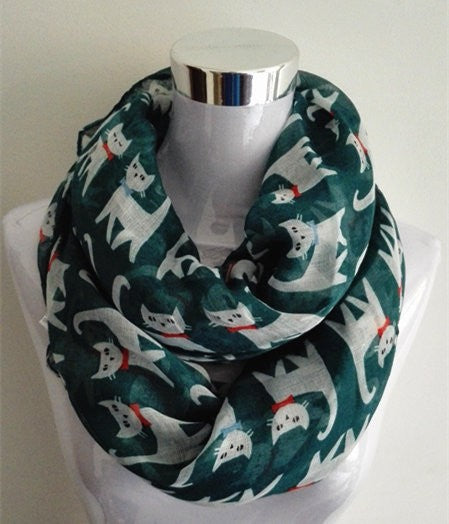 New Fashion Cute Cat Print  Scarves