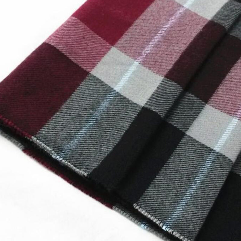 Wool Plaid Cashmere Thermal Unisex Scarves