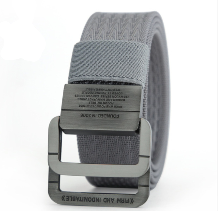 Military Tactical Double Ring Buckle Thicken Canvas Belt for Men