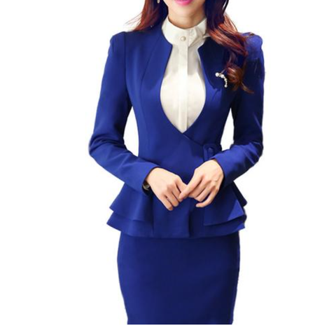 Formal Suits for Women Long Sleeve Slim Skirts
