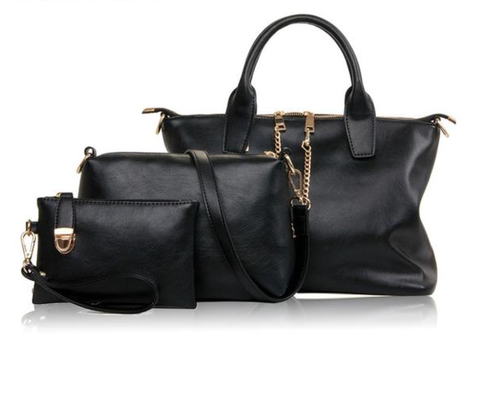 3 Pcs/Set Vintage Handbags Women Messenger Purse Shoulder Bags Tote bws