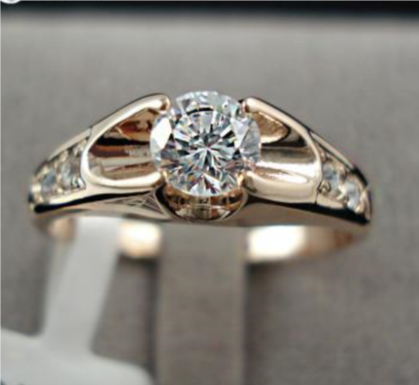 Rose Gold Plated Mounting Engagement Jewelry Rings wr-