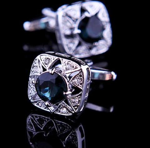 5 Colors Crystal Jewelry High Quality Cufflinks For Men