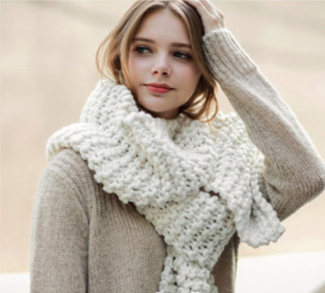 Luxury Fashion Wool Knitted Soft & Thick Scarves For Women