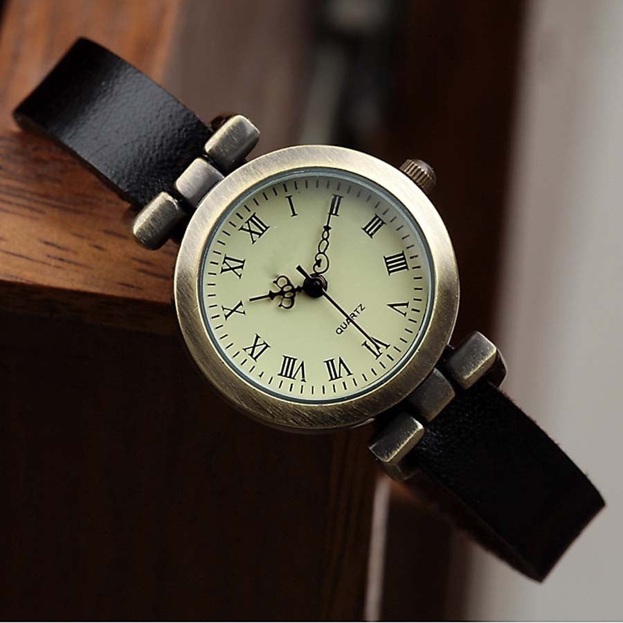 8 Classic Vintage Leather Band Dress Watches ww-d