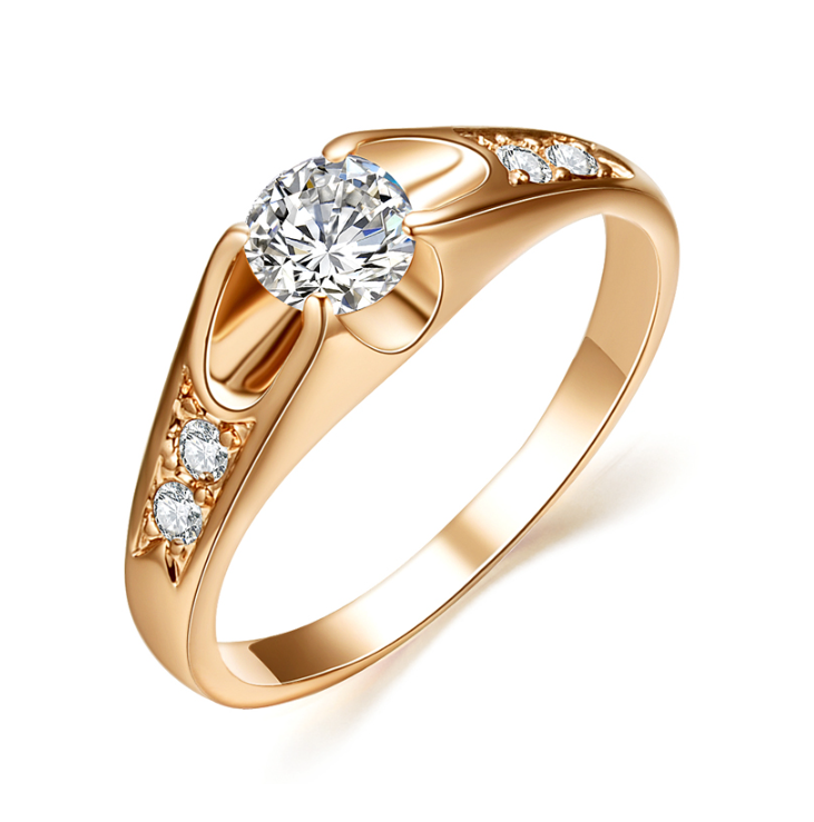 Rose Gold Plated Mounting Engagement Jewelry Rings wr-