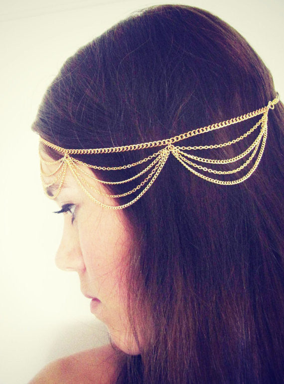 Gold Plated Multi Layer HairChains