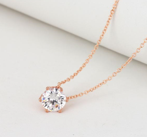 Rose/White Gold Plated Nickel Free Pendant Necklaces