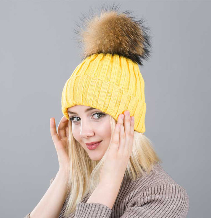 Automan & Winter High Quality Knitted Pom Pom Hats For Women