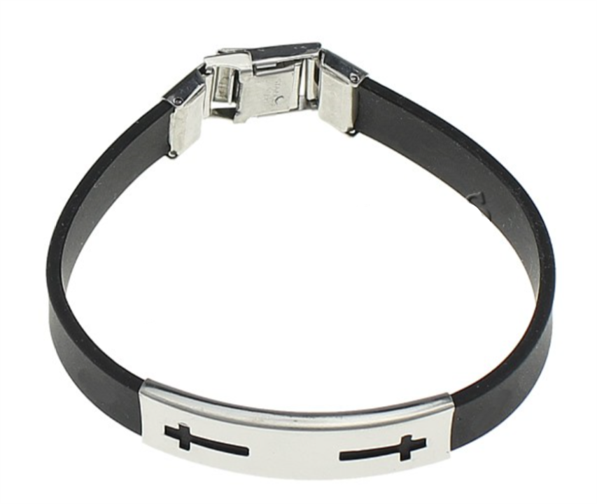 Silicone Silver Hollow Bracelets mj-