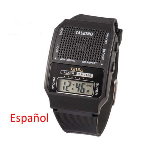 Simple Talking Watch Speak Spanish Electronic Digital Watch Smart Watch For The Blind/old People