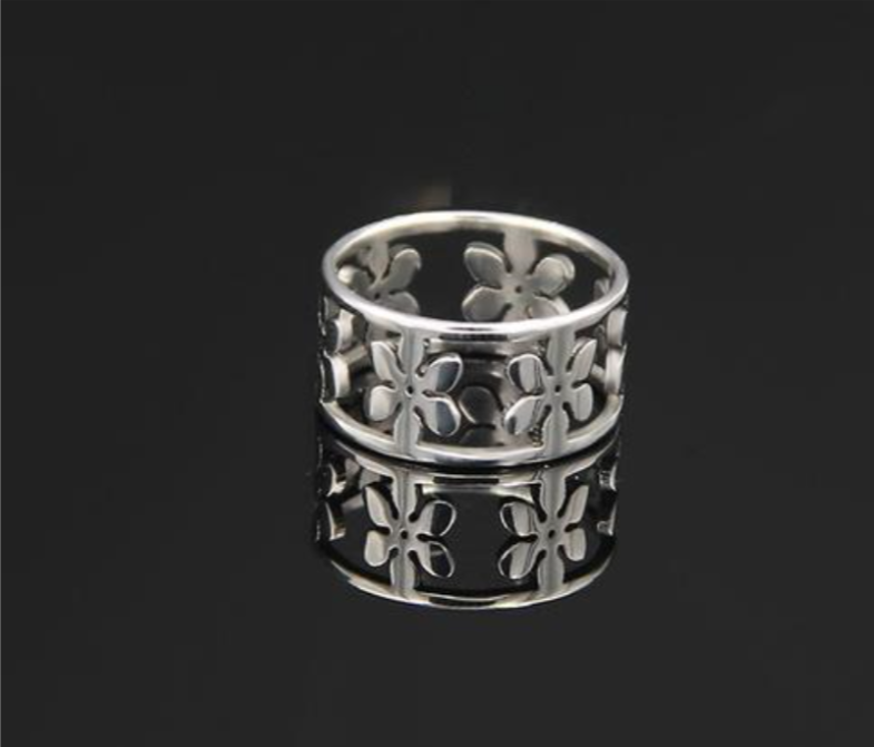 Steel Five Petals Ring wr-