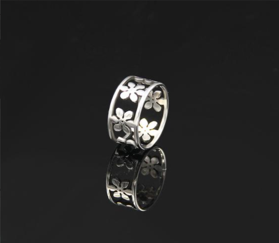 Steel Five Petals Ring wr-