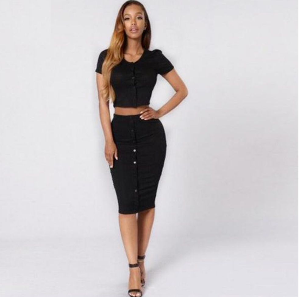 Suits For Women 2 Two Piece Crop Tops And Skirts