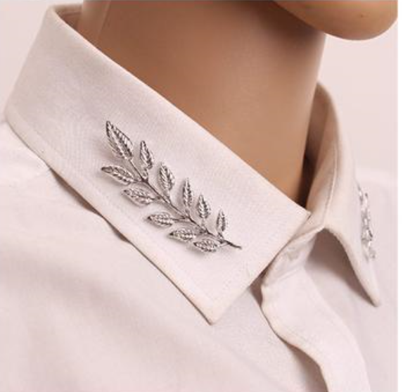 Exquisite Leaf Collar Pin Brooches